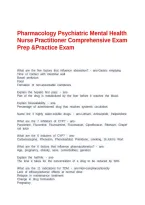 Pharmacology Psychiatric Mental Health Nurse Practitioner Comprehensive Exam Prep &Practice Exam&NewLine;&NewLine;&NewLine;