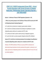 FDNY Z-51 RSOE FUNDAMENTALS EXAM ULTIMATE STUDY BUNDLE &vert; FULL VAPOR-COMPRESSION DYNAMICS&comma; VERIFIED PRACTICE QUESTIONS&comma; ASHRAE 15&sol;34 & NYC FIRE CODE RATIONALES &mdash; GRADED A&plus;