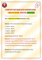 Complete Test Bank with Answer Guide &ndash; NHA PCT Exam Updated 2026&sol;2027&NewLine;