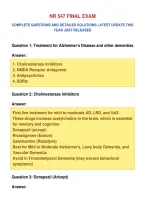 Nr 547 Final Exam&NewLine;Complete Questions And Detailed Solutions Latest Update This&NewLine;Year Just Released