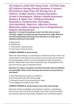 ATI Pediatrics 2026&sol;2027 Study Guide &vert; ACTUAL-Style ATI Pediatric Nursing Practice Questions & Answers&comma; RN Pediatrics Exam Prep&comma; ATI Nursing Care of Children&comma; Verified Answers&comma; Detailed Rationales&comma; Growth & Development&comma; Pediatric Health Assessment&comma; Newbor