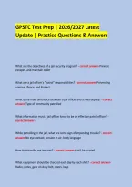 GPSTC Test Prep &vert; 2026&sol;2027 Latest &NewLine;Update &vert; Practice Questions & Answers &NewLine; &NewLine;