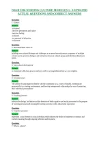 Nsgd 3336 Nursing Culture Modules 1 - 6 Updated&NewLine;Actual Questions And Correct Answers