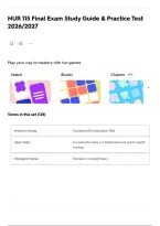NUR 115 Final Exam Study Guide & Practice Test 2026&sol;2027