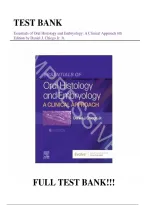 Test Bank for Essentials of Oral Histology and Embryology&colon; A Clinical Approach&comma; 6th Edition by Daniel J&period; Chiego Jr&period; &ndash; All Chapters 1&ndash;16 with Verified Answers & Rationales