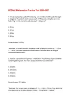 HESI A2 Mathematics Practice Test 2026&ndash;2027