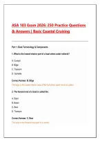 ASA 103 Exam 2026&colon; 250 Practice Questions&NewLine;& Answers &vert; Basic Coastal Cruising