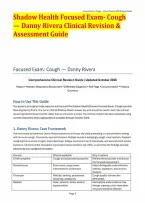 Shadow Health Focused Exam- Cough &mdash; Danny Rivera Clinical Revision & Assessment Guide