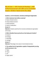BIO 141 Exam 1 &ndash; NVCC Anatomy & Physiology I &vert; 2026  &NewLine;Verified Proctored Exam with 100&percnt; Correct and Detailed &NewLine;Answers &vert; Northern Virginia Community College 