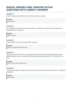 Digital Imaging Final Updated Actual&NewLine;Questions With Correct Answers