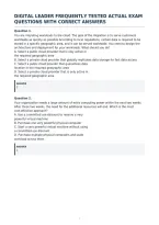 Digital Leader Frequently Tested Actual Exam&NewLine;Questions With Correct Answers