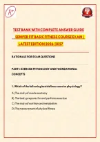 Test Bank with Complete Answer Guide &ndash; Semper Fit Basic Fitness Course Exam &vert; Latest Edition 2026&sol;2027&NewLine;