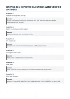 Driving 101 Expected Questions With Verified&NewLine;Answers