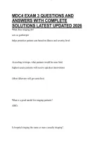 Mdc4 Exam 3 Questions And Answers With&NewLine; Complete Solutions Latest Updated 2026