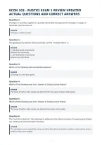 Econ 103 Rustici Exam 1 Review Updated&NewLine;Actual Questions And Correct Answers