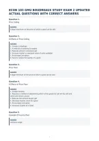 Econ 103 Gmu Boudreaux Study Exam 2 Updated&NewLine;Actual Questions With Correct Answers