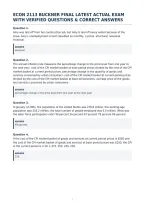 Econ 2113 Buckner Final Latest Actual Exam&NewLine;With Verified Questions & Correct Answers