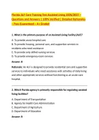 Florida ALF Core Training Test Assisted Living 2026&sol;2027 &ndash; &NewLine;Questions and Answers &vert; 100&percnt; Verified &vert; Detailed Rationales &ndash; Pass Guaranteed &ndash; A&plus; Graded 