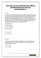 Lcdc Test &vert;Actual Questions And Verified Answers&vert;Brand New 2026-2027 Update&vert;Graded A&plus;