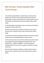 BIOL 252 Exam 1 Review Questions With Correct Answers 