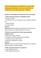 FDNY Z-51 Refrigeration Exam 2026&sol;2027 &vert; Complete RSOE &NewLine;Fundamentals Study Guide &ndash; 350&plus; Actual Questions with &NewLine;Verified Answers & Detailed Rationales &vert; Graded A&plus; 