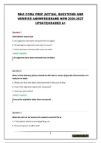 Nha Ccma Prep &vert;Actual Questions And Verified Answers&vert;Brand New 2026-2027 Update&vert;Graded A&plus;