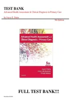 Test Bank for Advanced Health Assessment and Clinical Diagnosis in Primary Care&comma; 5th Edition by Joyce E&period; Dains&comma; Linda Ciofu Baumann & Pamela Scheibel