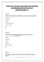 Ccma Test &vert;Actual Questions And Verified Answers&vert;Brand New 2026-2027 Update&vert;Graded A&plus;