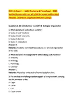 BIO 141 Exam 1 &ndash; NVCC Anatomy & Physiology I &vert; 2026  &NewLine;Verified Proctored Exam with 100&percnt; Correct and Detailed &NewLine;Answers &vert; Northern Virginia Community College