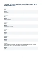 English A &lpar;Module 2&rpar; Expected Questions With&NewLine;Verified Answers