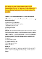 New Hampshire Septic System Installer Exam Newest &NewLine;Evaluated Exam Practice 300 Questions &vert;Original Questions & &NewLine;Answers &vert;Detailed Rationales &vert;Hinted Complete Exam Prep &NewLine;Graded A&plus; 
