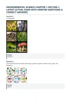 Environmental Science Chapter 1 Section 1&NewLine;Latest Actual Exam With Verified Questions &&NewLine;Correct Answers