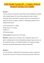 Adult Health Nursing III &ndash; Complex Medical-Surgical Nursing Case Studies