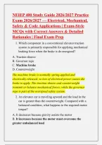 NEIEP 400 National Elevator Industry Educational Program Practice Exam 2026&sol;2027 &vert; MCQs with Answers & Detailed Rationales&NewLine;&NewLine;