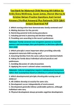 Test Bank for Maternal-Child Nursing 6th Edition by &NewLine;Emily Slone McKinney&comma; Susan James&comma; Sharon Murray & &NewLine;Kristine Nelson Practice Questions And Correct &NewLine;Answers &lpar;Verified Answers&rpar; Plus Rationale 2026 Q&A&vert; &NewLine;Instant Download Pdf 