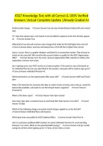 AT&T Knowledge Test with all Correct & 100&percnt; Verified Answers &vert;Actual Complete Update &vert;Already Graded A&plus;