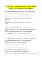 FC ATT Week 9 Exam with all Correct & 100&percnt; Verified Answers &vert;Latest Update &vert;Already Graded A&plus;