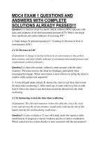 Mdc4 Exam 1 Questions And Answers With Complete Solutions Already Passed&excl;&excl;&excl;