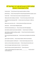 ATT Test Mod 1 & 2 with all Correct & 100&percnt; Verified Answers &vert;Guaranteed to Pass