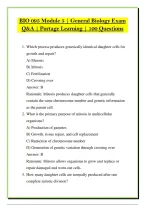 BIO 095 Module 5 &vert; General Biology Exam &NewLine;Q&A &vert; Portage Learning &vert; 100 Questions