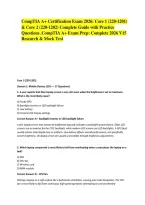 CompTIA A&plus; Certification Exam 2026&colon; Core 1 &lpar;220-1201&rpar; & Core 2 &lpar;220-1202&rpar; Complete Guide with Practice Questions &period;CompTIA A&plus; Exam Prep&colon; Complete 2026 V15 Research 