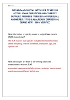 Telecommunications Field Technician Broadband Installer Test Bank 2026&colon; 170 Actual Questions & Solutions