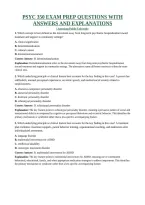 Psyc 350 Exam Prep Questions With Answers And Explanations &vert; American Public University