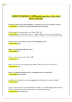 Chemistry 141 Final Exam&vert;Chemistry 141 Exam 1 &mdash; Practice Questions and Answers&comma; A&plus; Grade Exam Preparation Study Guide Quiz Bundles 