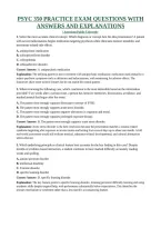 Psyc 350 Practice Exam Questions With Answers And Explanations &vert; American Public University