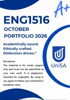 Eng1516  Examination Portfolio 2026 &ast;Complete Answers&ast; Due Date 8 October 2026 