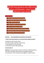 IAED EPD Exam Questions with 100&percnt; Correct &NewLine;Answers and Rationales &vert; Latest Version &NewLine;&lpar;2026&sol;2027&rpar; Expert Verified