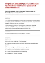 SMQT Exam 2026&sol;2027 &vert; Surveyor Minimum Qualifications Test Practice Questions & Detailed Solutions
