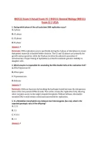 BIO111 Exam 3 V1&ndash;V3 &vert; BIO111 General Biology &vert; Actual Q&A with Rationale &lpar;BIO111 Exam 3&rpar; &vert; UCLA