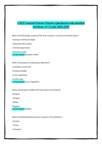 Chemistry 141 Exam 1 &mdash; Practice Questions and Answers&comma; A&plus; Grade Exam Preparation Study Guide